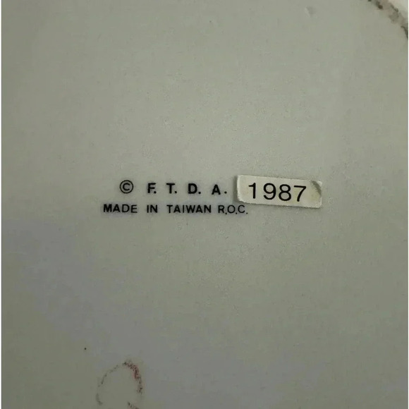 Vintage 80’s FTDA Cottagecore Floral Ceramic Jar Trinket Holder Planter Granny - Picture 7 of 12